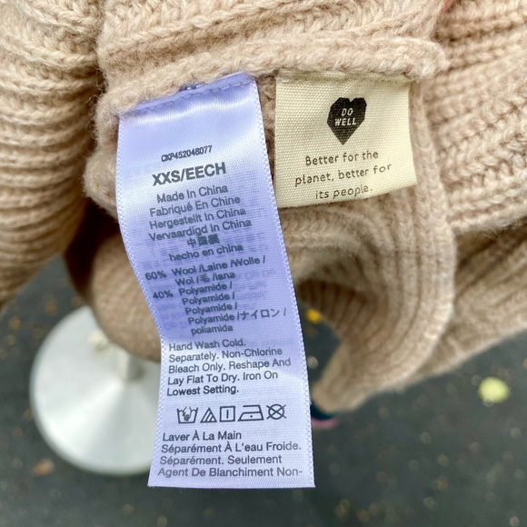 Madewell Tipped Forrest V Neck Sweater Unworn w Tag Size XXS Oversized Comfy - Picture 8 of 9